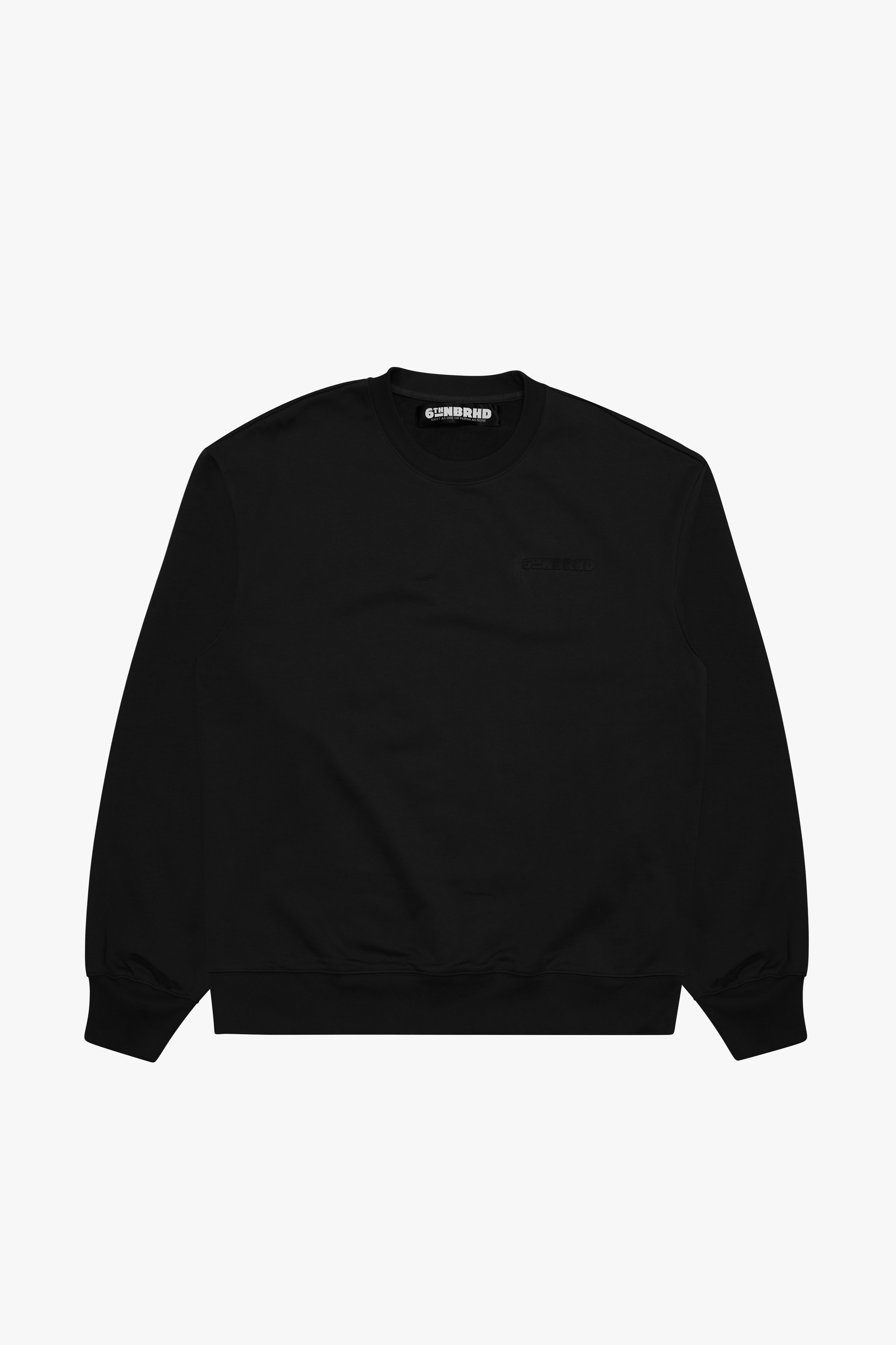 6thNBRHD CREWNECK "ESNTL 2.0" BLACK