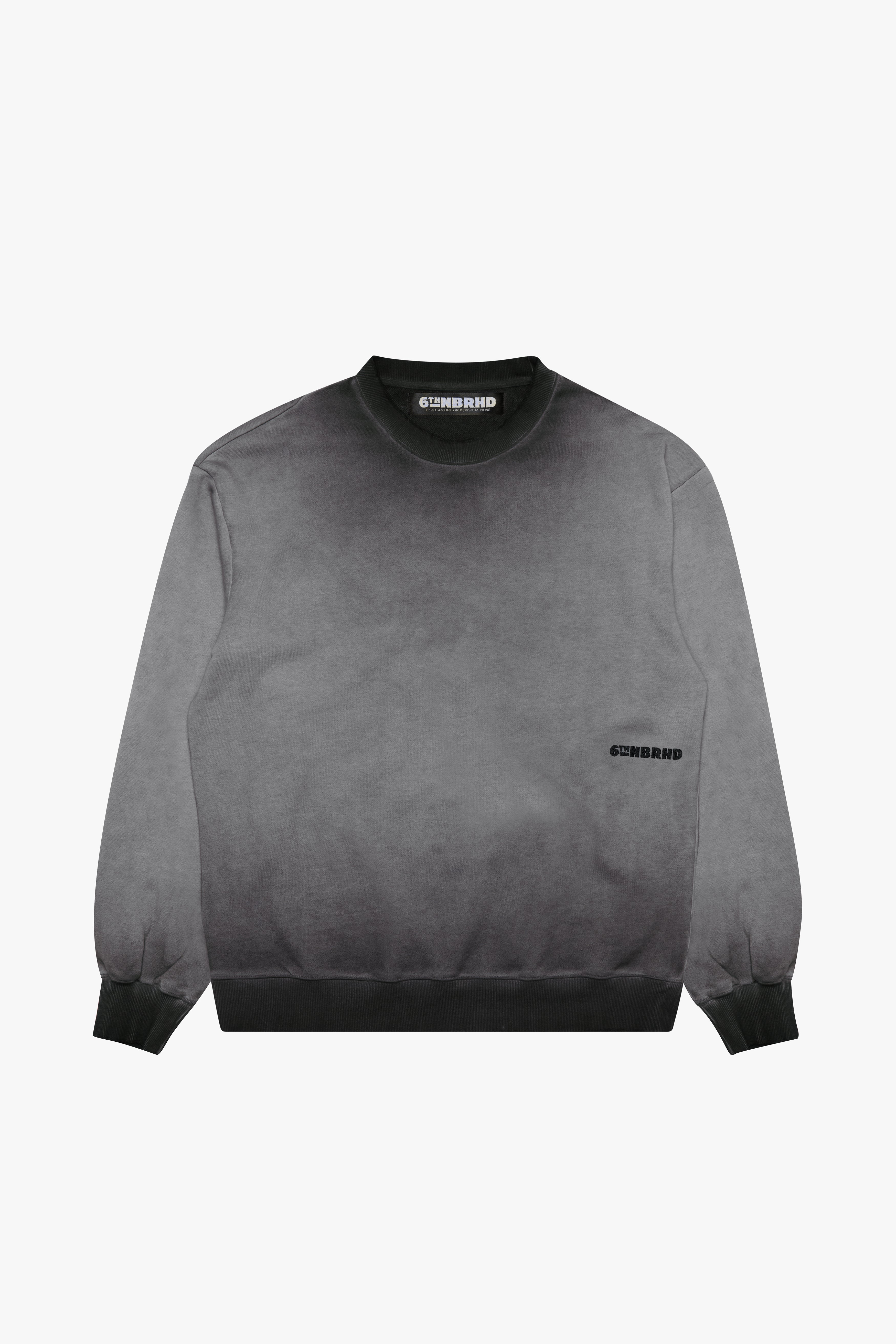 6thNBRHD CREWNECK "ESNTL 2.0" VINTAGE GREY