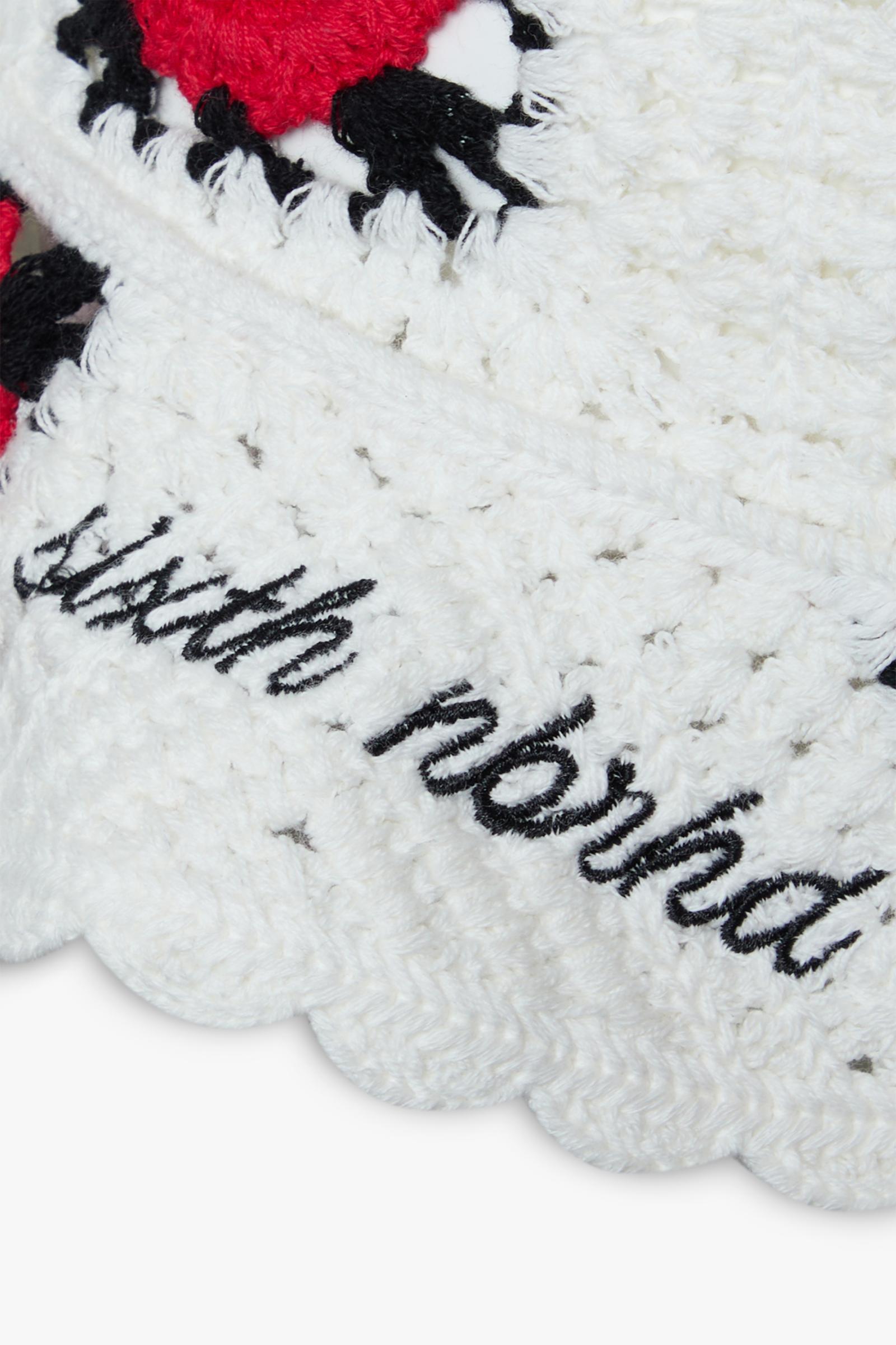 "LIVIN" KNIT BUCKET HAT - WHITE - BLACK