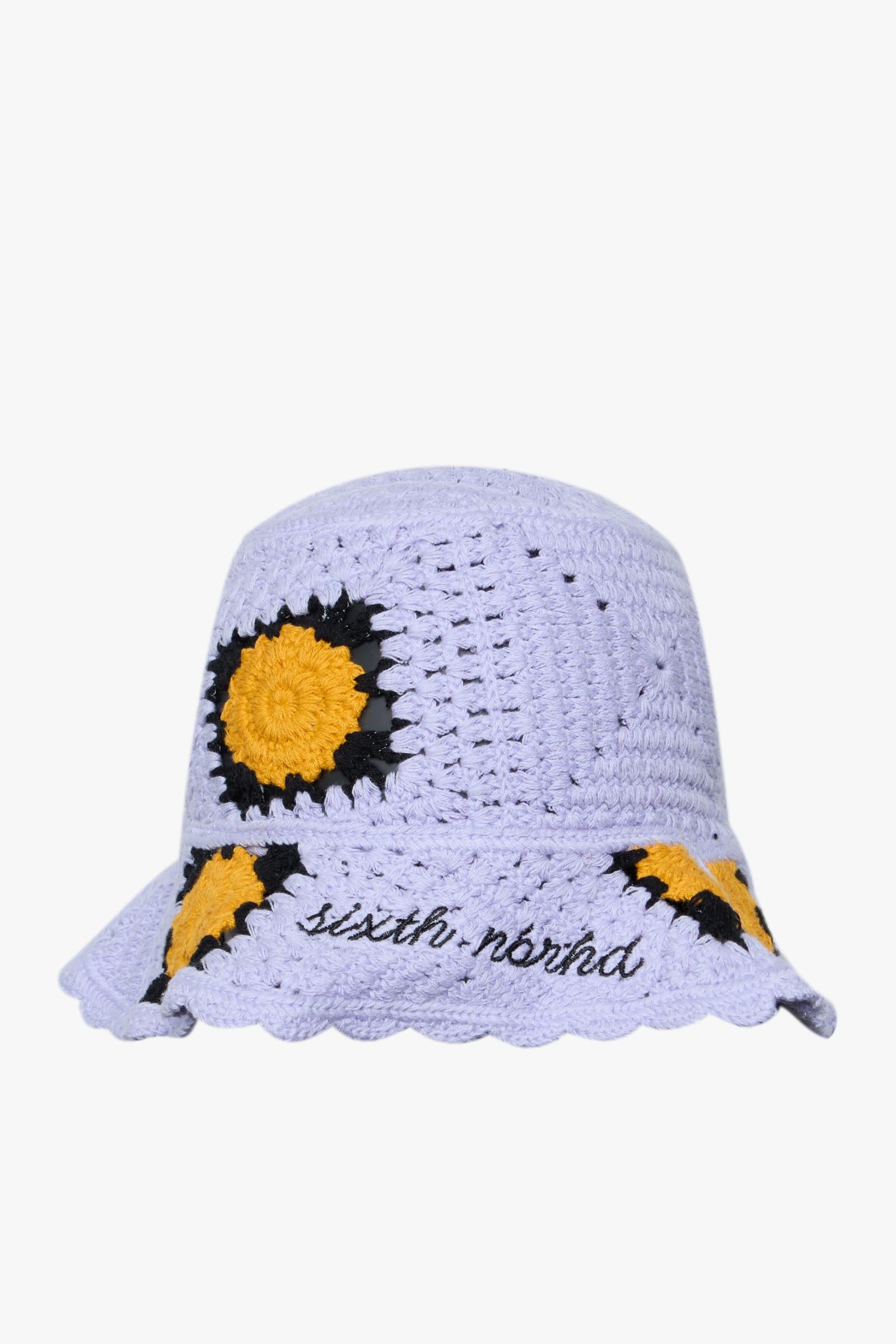 "LIVIN" KNIT BUCKET HAT - PURPLE