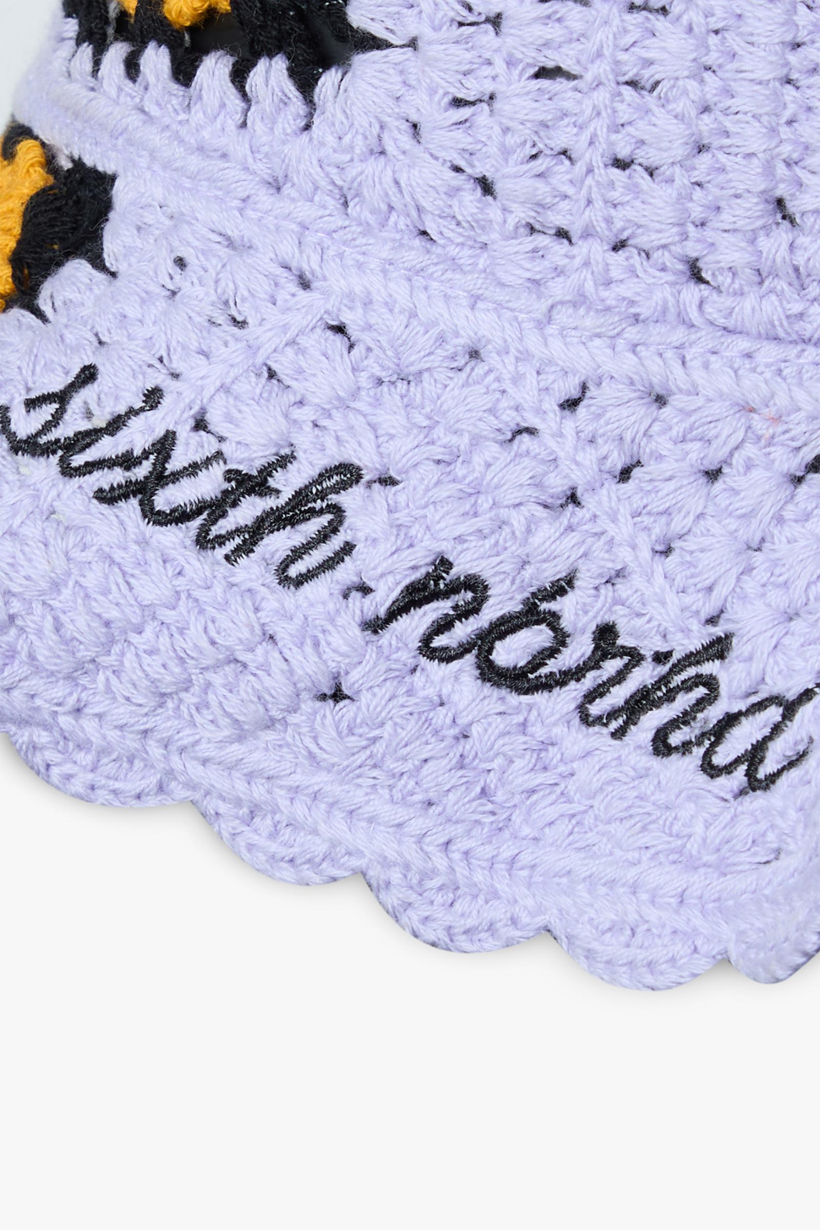 "LIVIN" KNIT BUCKET HAT - PURPLE