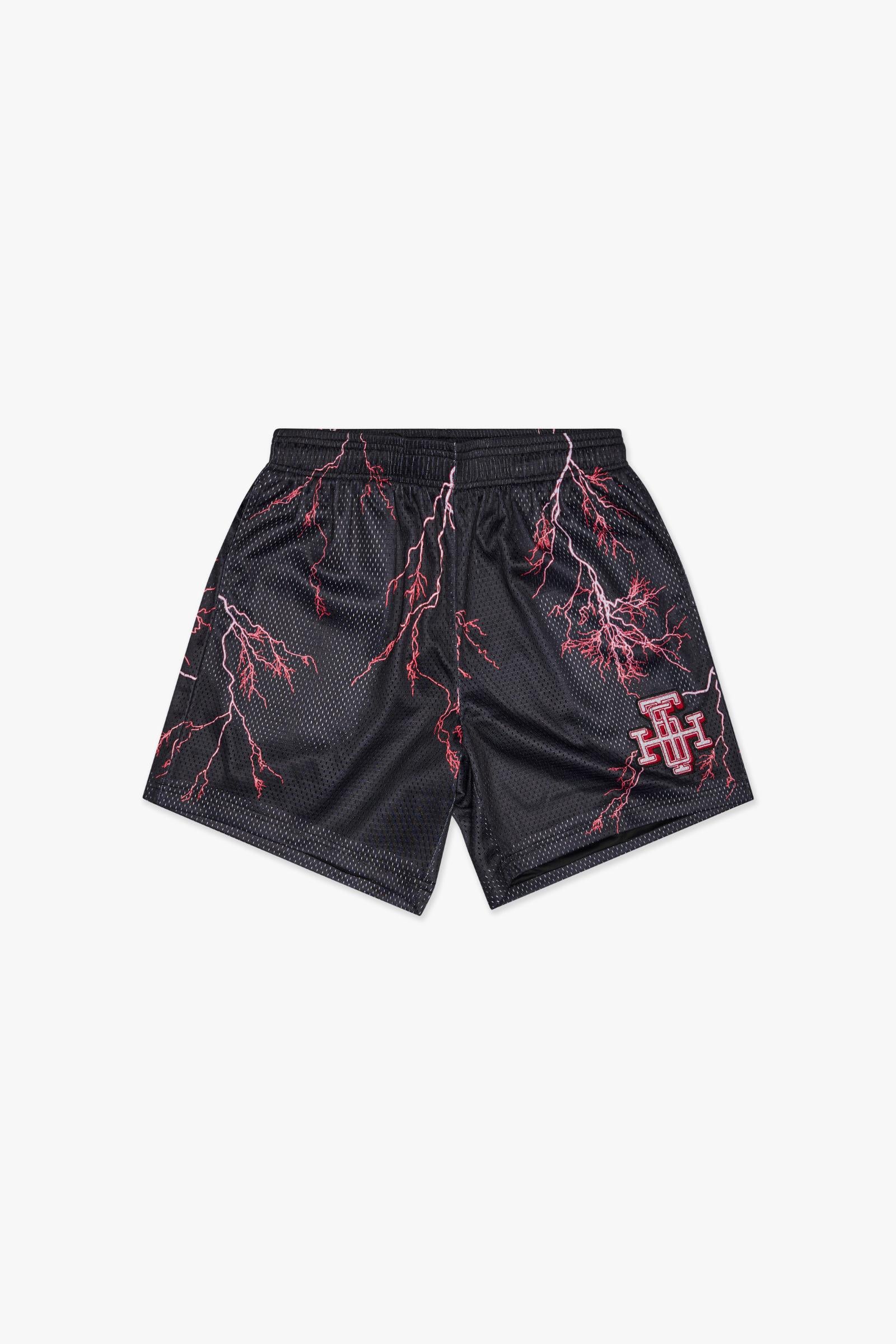 "TRY-OUTS" MESH SHORTS - BLK RED