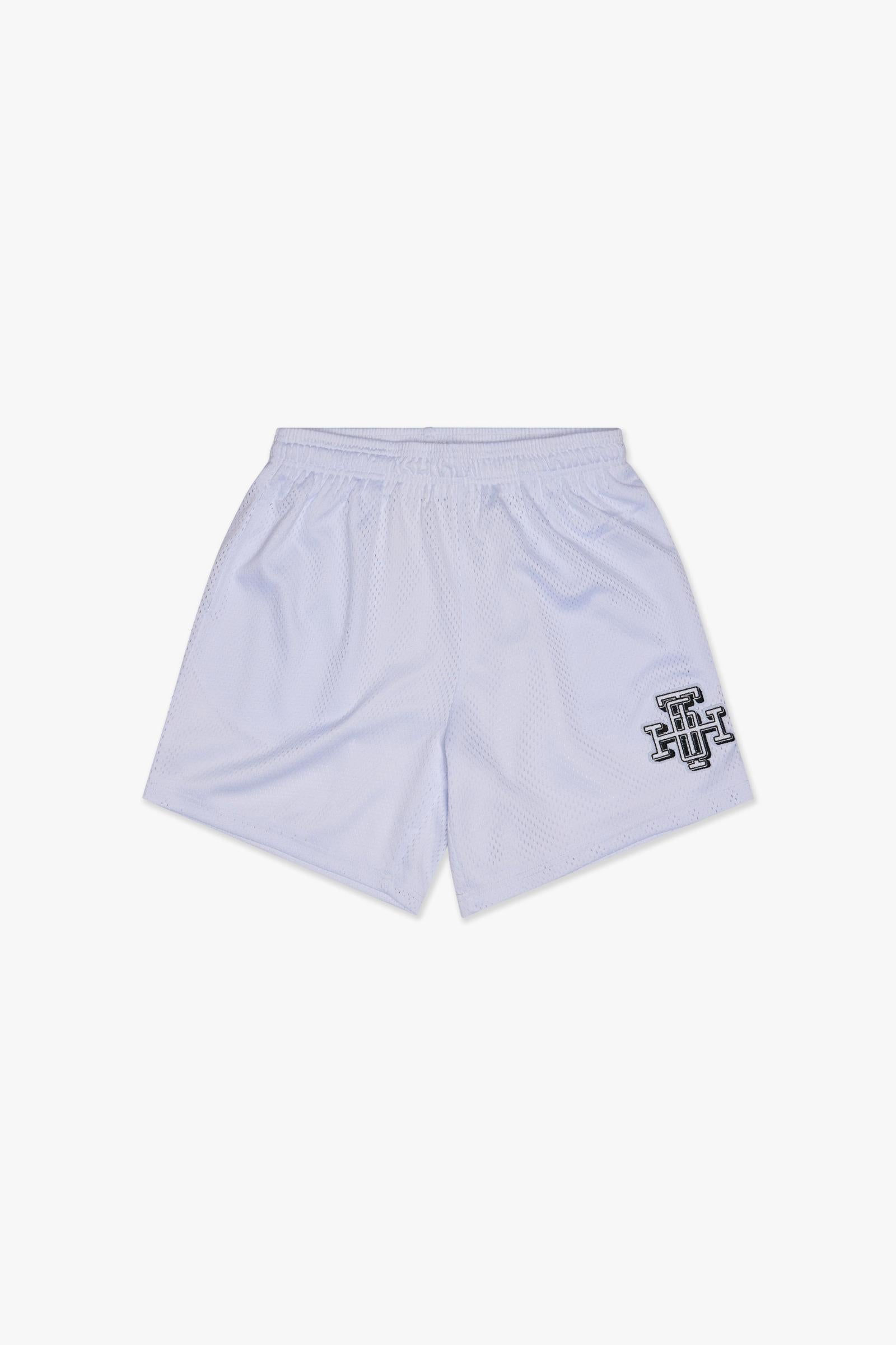 "TRY-OUTS" MESH SHORTS - WHITE