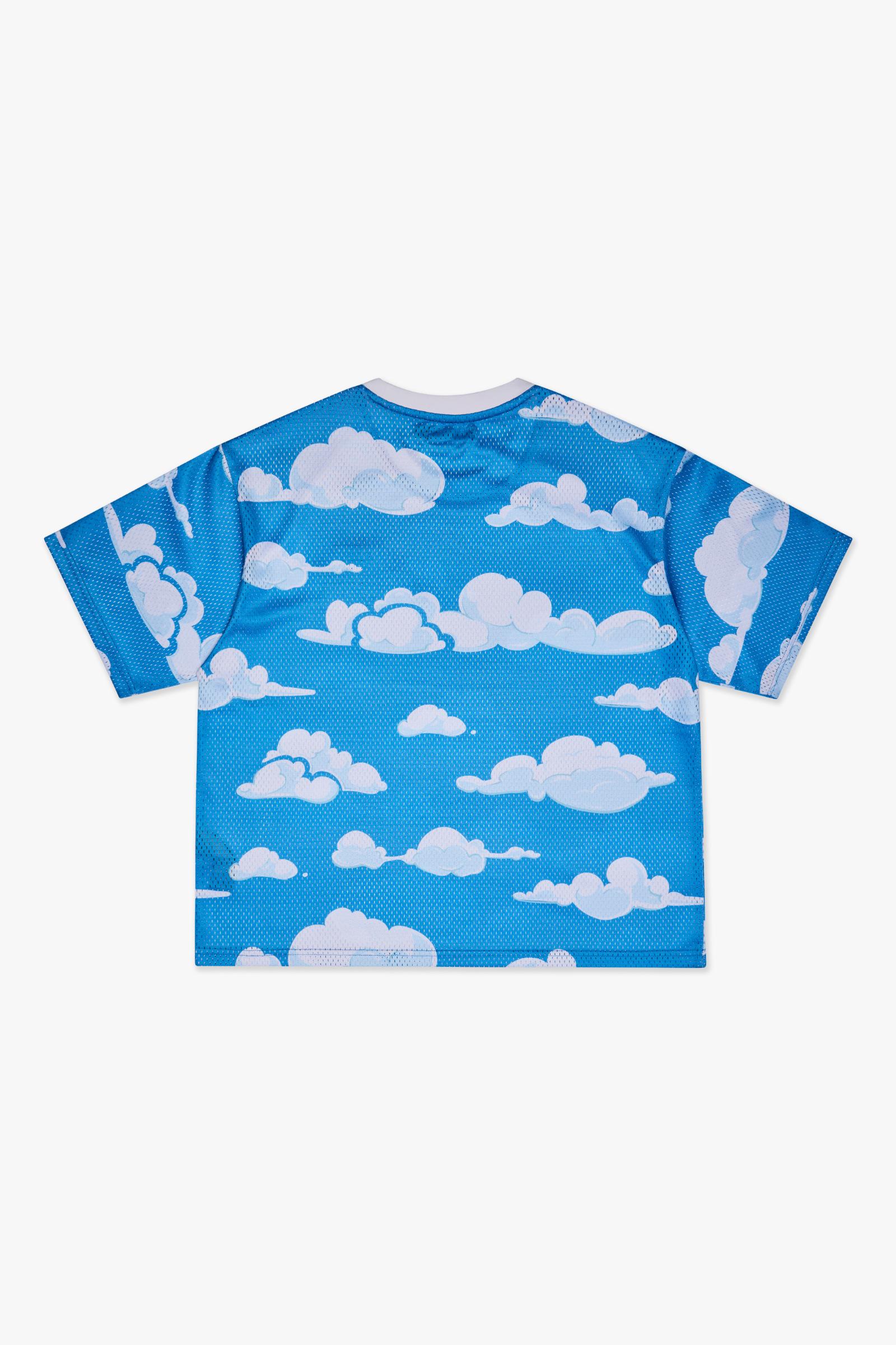 "SCRIMMAGE" BOX-FIT MESH TEE - BLUE WHITE