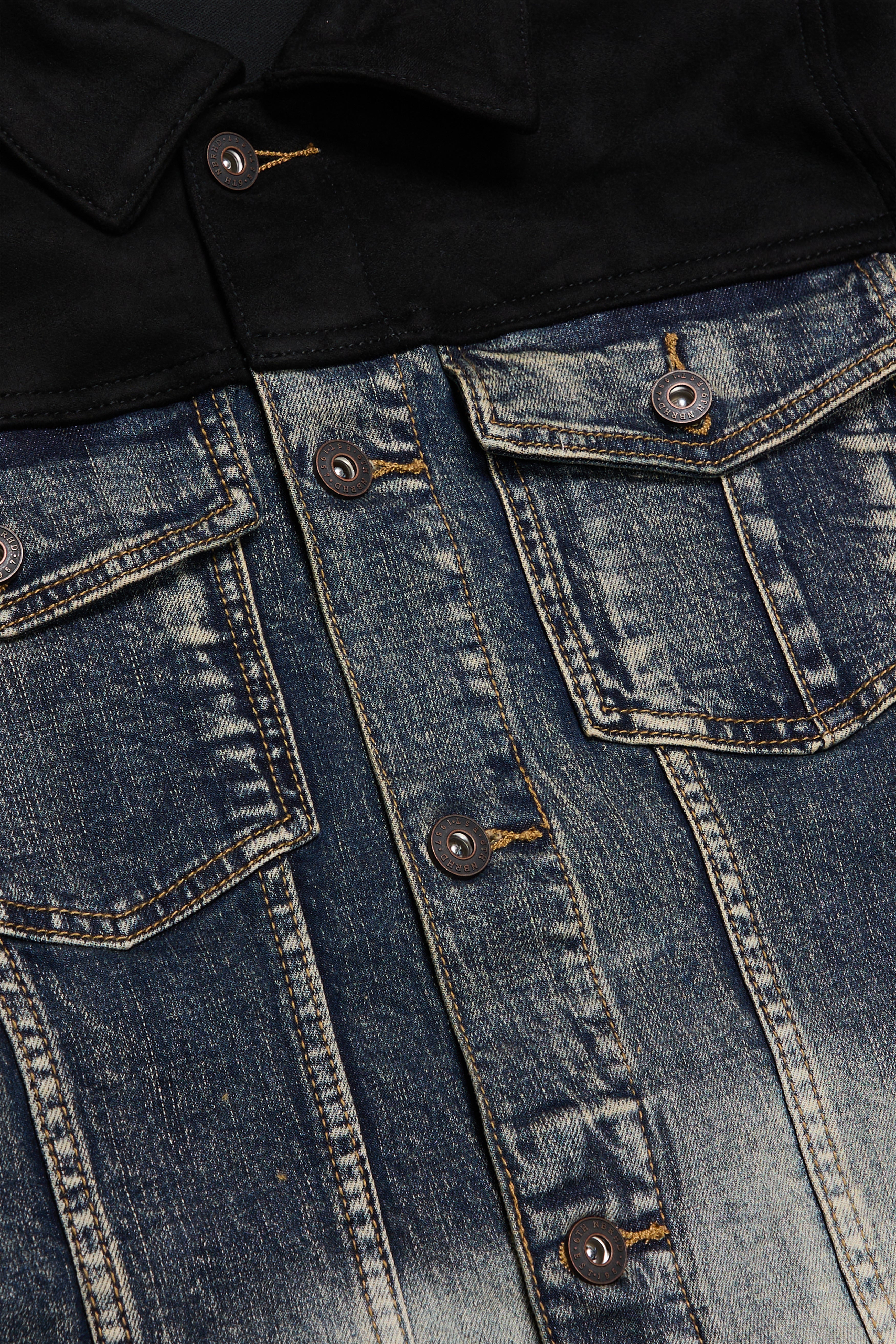 6thNBRHD JACKET "BOUNTY HUNTER" -BLUE WASH/BLACK